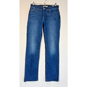 Levi's Jeans Women 8 Blue Perfect Waist 525 Straight Leg Denim Cotton Med Wash